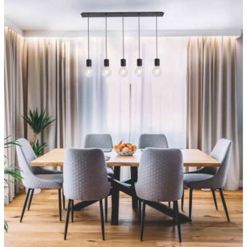 Lampa suspendata neagra mata,5xE27,fara bec inclus [1]