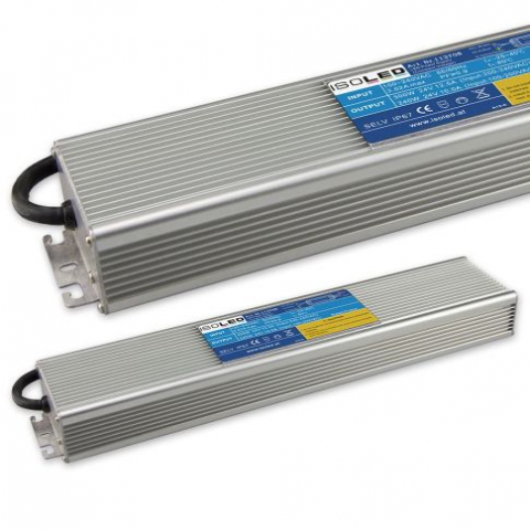 Surse Waterproof - LED Transformator 24V DC, 10–300W, IP66, SELV, Carcasă Metalică
