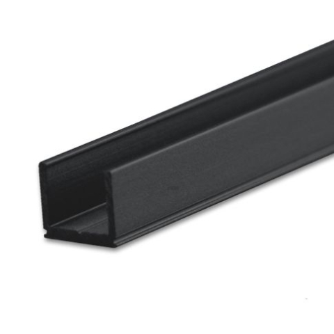 Profile LED&Accesorii - Profil LED aplicat SURF6 aluminiu negru RAL9005, 2000 mm