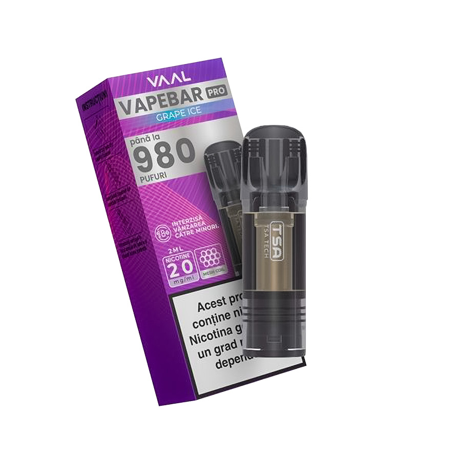 Cartus Vapebar PRO Grape Ice 20mg 980 pufuri [1]