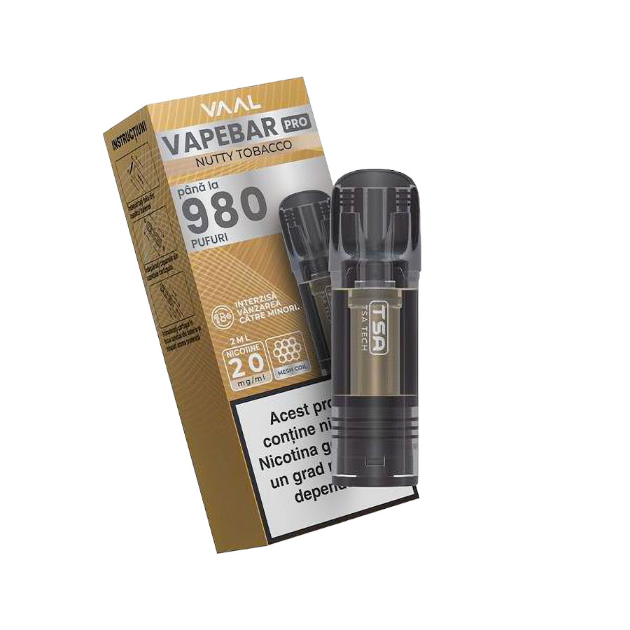 Cartus Vapebar PRO Nutty Tobacco 20mg 980 pufuri [1]