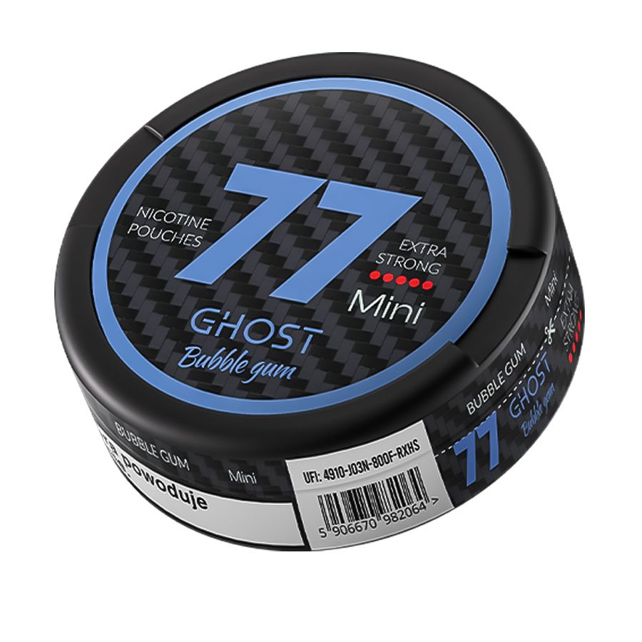 Pouch Nicotină Snus 77 Ghost Bubble Gum Mini 40mg/g (20mg/pouch) [1]