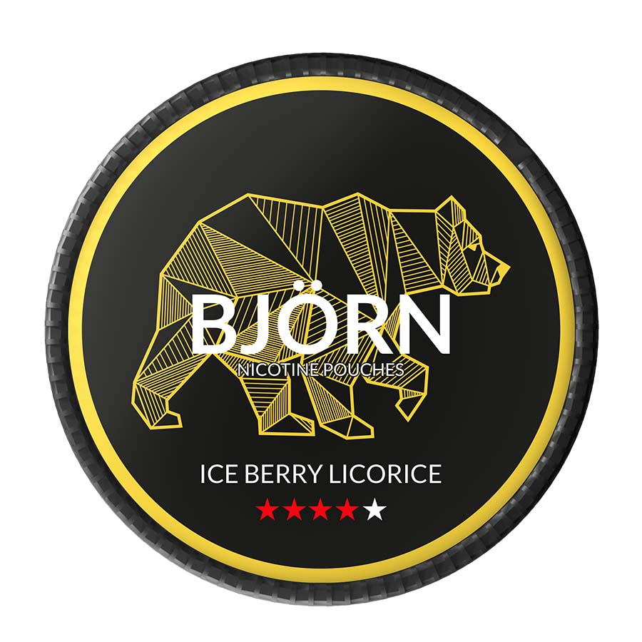 Pouch Nicotină Snus Bjorn Ice Berry Licorice 30mg/g (19.5mg/pouch) [1]