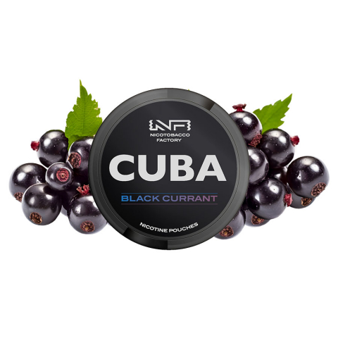SNUSURI - Cuba Black Black Currant – Aromă intensă de coacăze negre, 20 plicuri, 20mg/plic