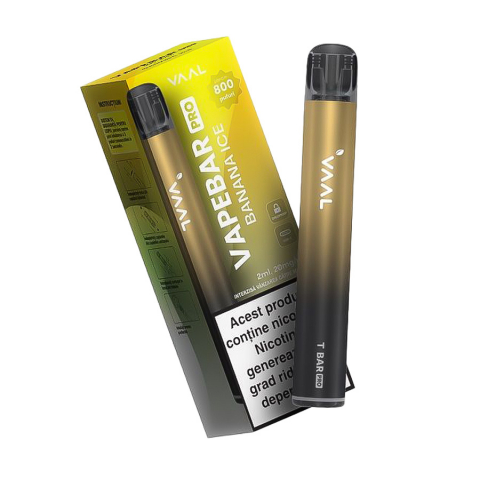 KIT VAPE REINCARCABIL - Kit Vapebar PRO Banana Ice 20mg 800 pufuri