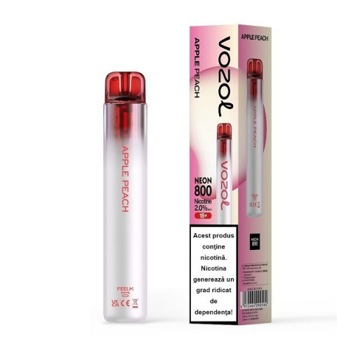 VAPES DISPOSABLES - Kit Vozol Neon 800 - Apple Peach