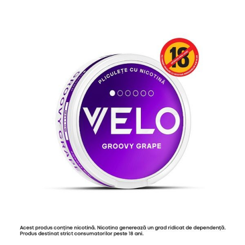 SNUSURI - Pliculete cu nicotina VELO Groovy Grape 4mg