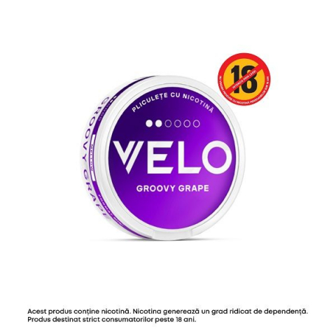 SNUSURI - Pliculete cu nicotina VELO GROOVY GRAPE 6 MG