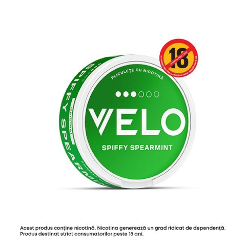 SNUSURI - Pliculete cu nicotina VELO SPIFFY SPEARMINT 10 MG