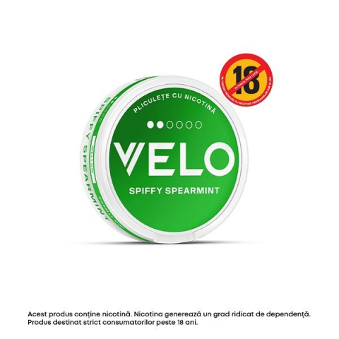 SNUSURI - Pliculete cu nicotina VELO SPIFFY SPEARMINT 6 MG