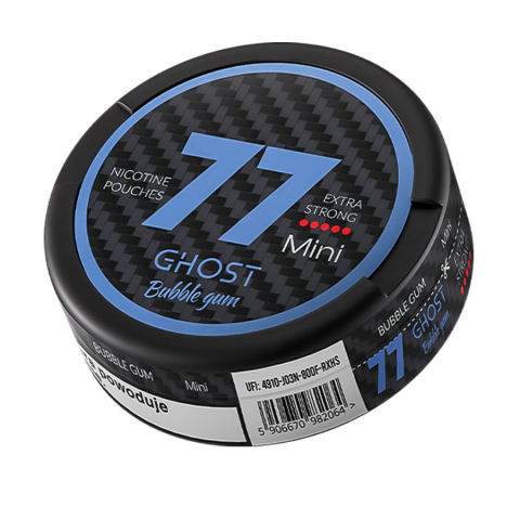 SNUSURI - Pouch Nicotină Snus 77 Ghost Bubble Gum Mini 40mg/g (20mg/pouch)