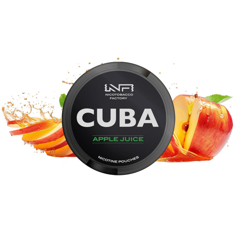 SNUSURI - Cuba Black Apple Juice – Aromă naturală de măr, 20 plicuri, 20 mg/plic