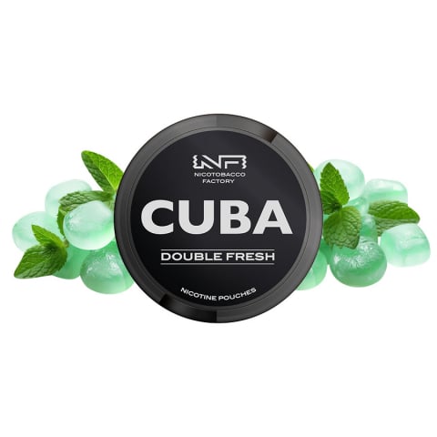 SNUSURI - Cuba Black Double Fresh – Aromă mentolată revigorantă, 20 plicuri, 20 mg/plic