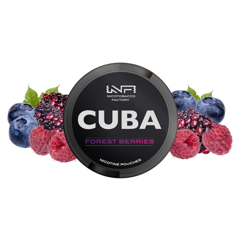 SNUSURI - Cuba Black Forest Berries – Aromă fructe de pădure, 20 plicuri, 20 mg/plic