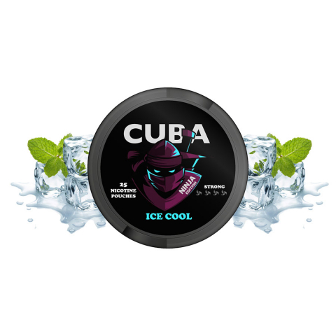 SNUSURI - Pouch Nicotina Snus Cuba Ninja Ice Cool 38.4mg/g (20mg/pouch)