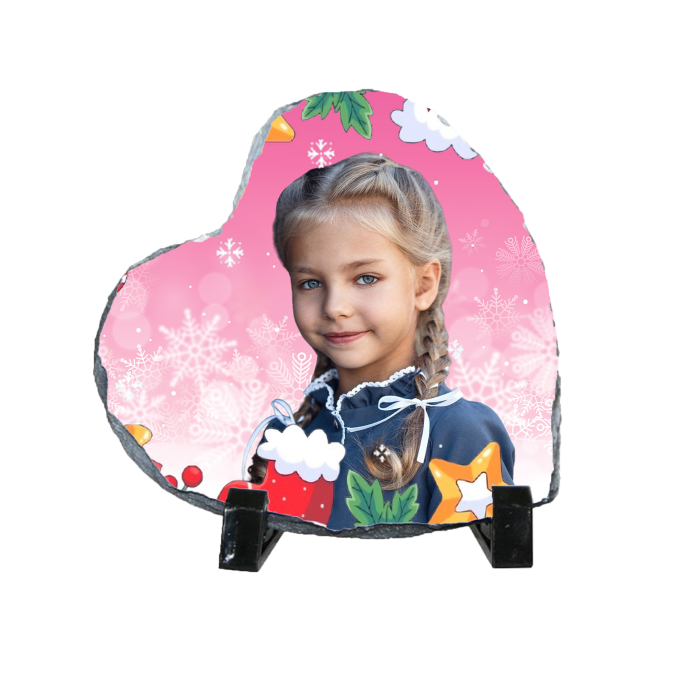 Placă Ardezie Inimă Personalizată Foto [2]