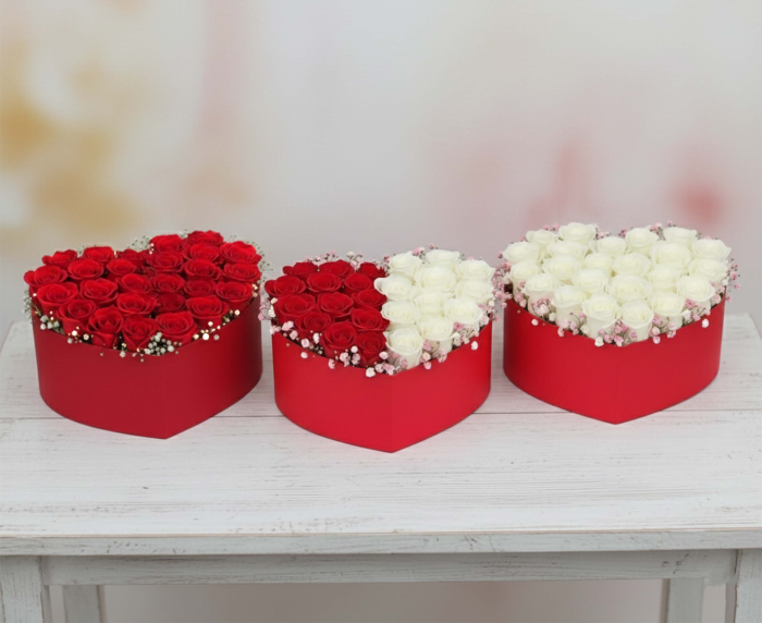 Aranjament Floral în Cutie Inimă – Trandafiri de Săpun [4]