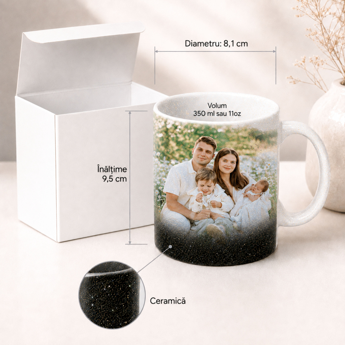 Cană Personalizată Termosensibilă cu Sclipici [2]
