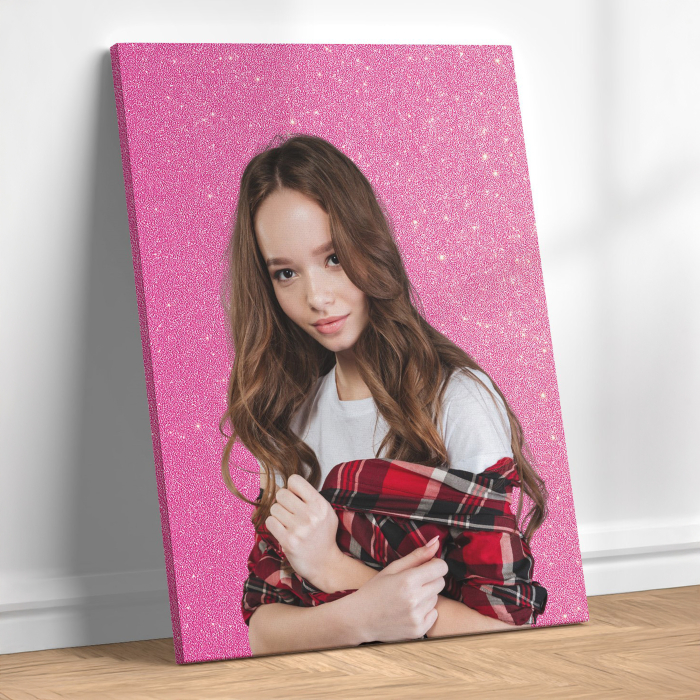 Tablou canvas personalizat cu fundal sclipici – decor modern și cadou unic [4]