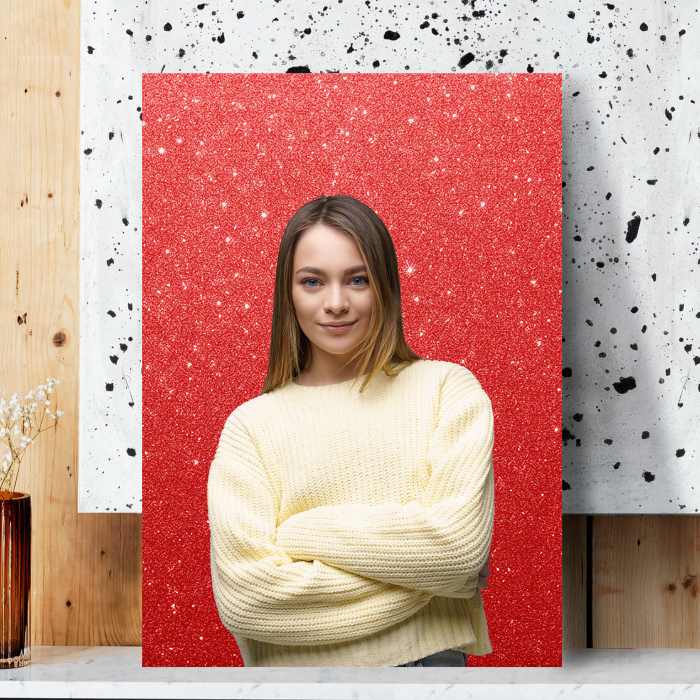 Tablou canvas personalizat cu fundal sclipici – decor modern și cadou unic [3]