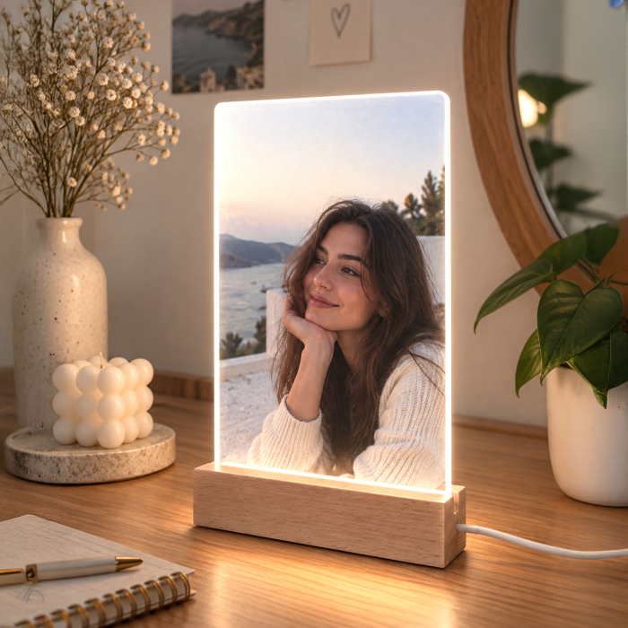 Lampă LED Personalizată cu Poza Ta 14.5x19.5 cm [3]
