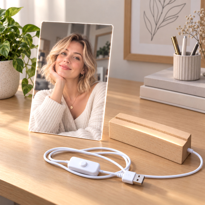 Lampă LED Personalizată cu Poza Ta 14.5x19.5 cm [2]