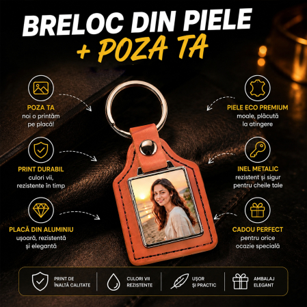 Cadouri Personalizate - Breloc din Piele Personalizat – Foto Cadou