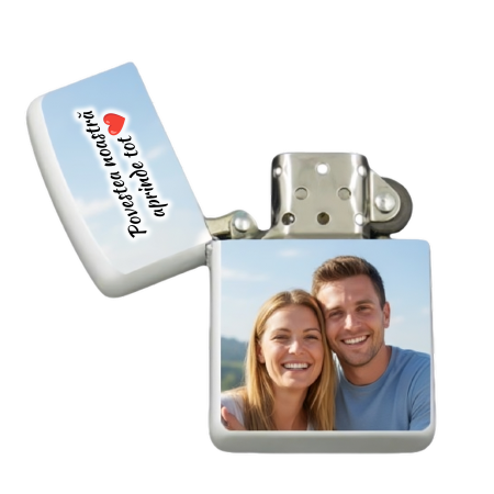 Cadouri Personalizate - Brichetă Personalizată cu Poză - Model Metalic