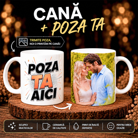 Cadouri Personalizate - Cană Personalizată cu Poza Ta