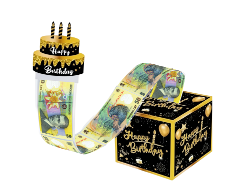 Cadouri Speciale - Cutie Happy Birthday – Supriză cu Bani