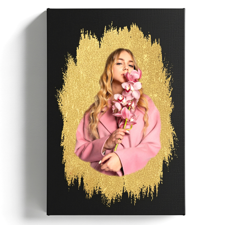 Tablou canvas cu foiță de aur – model personalizat [1]