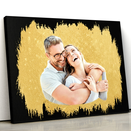 Tablouri Personalizate - Tablou canvas cu foiță de aur – model personalizat