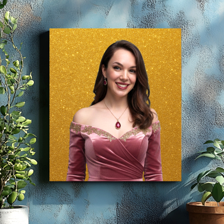 Tablouri Personalizate - Tablou canvas personalizat cu fundal sclipici – decor modern și cadou unic