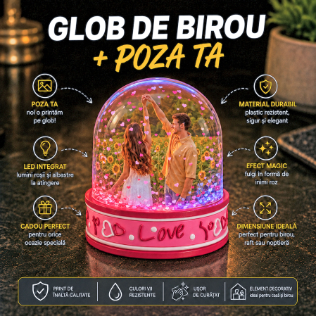 Cadouri Personalizate - Glob de Birou - Lumini Licurici