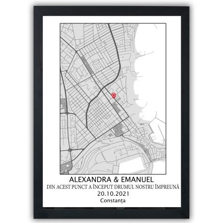 Harta Primei Întâlniri – Tablou Personalizat [1]