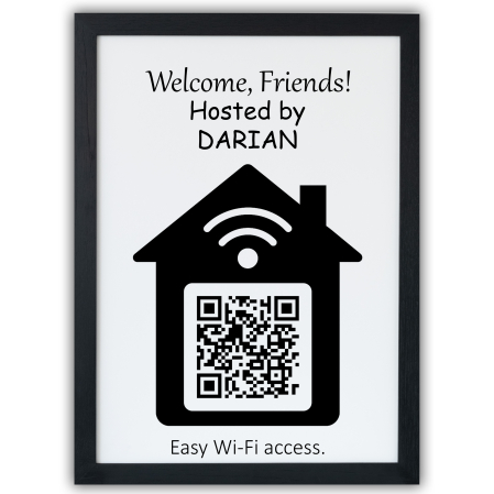 Tablouri Personalizate - Tablou parolă Wi-Fi – Acces Rapid prin QR