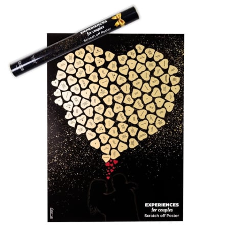 Cadouri Speciale - Harta Iubirii - Poster Răzuibil "100 de Aventuri în Doi"