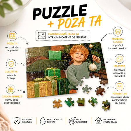 Cadouri Personalizate - Puzzle Personalizat cu Poza Ta