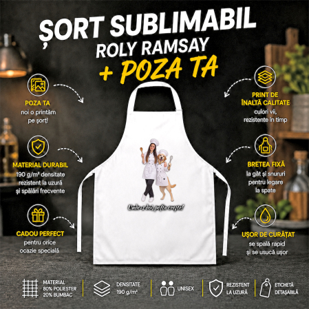 Cadouri Personalizate - Șorț Personalizat cu Poza Ta