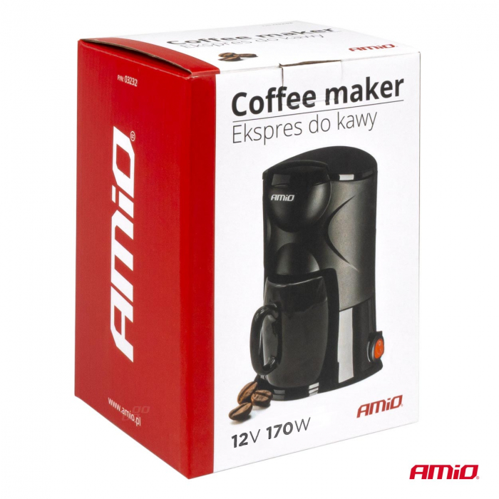Cafetiera auto pentru autoutilitare si microbuze, alimentare 12V, putere 170W, volum 150ml [6]