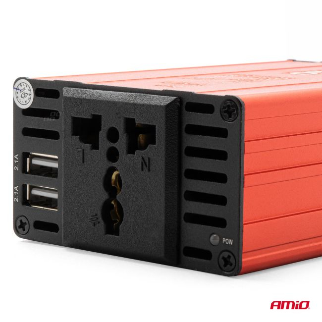 Convertor de tensiune 24V -> 230V, 300W/600W, 2 x USB 5V [3]