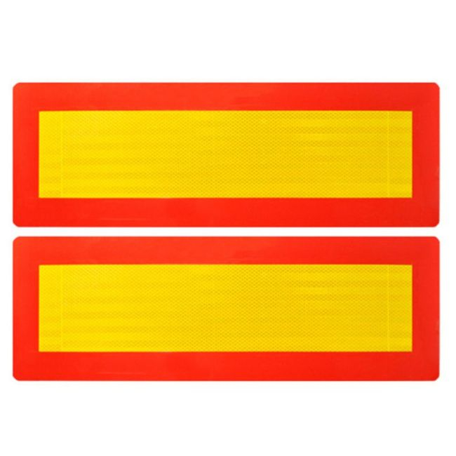 Set placute reflectorizante/sticker  pentru camioane "VEHICUL LUNG" 10x30 cm [1]