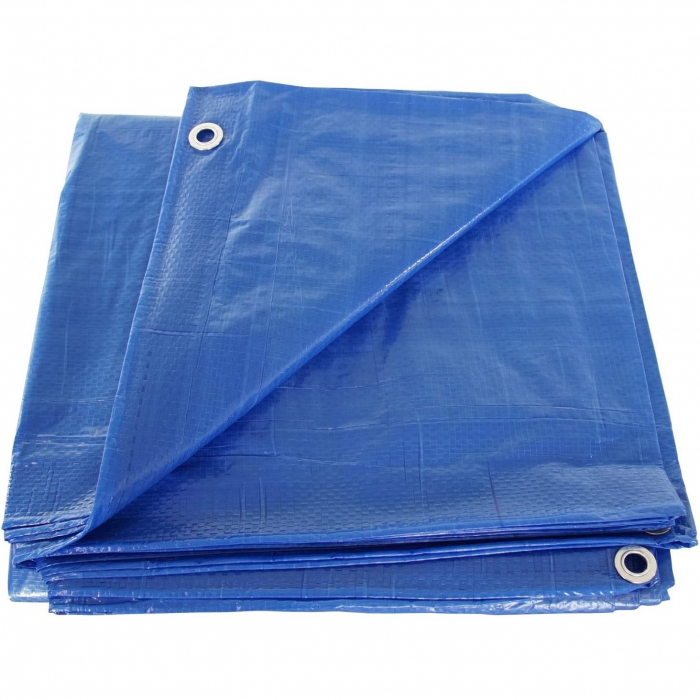 Prelata Impermeabila cu ochiuri metalice de prindere, dimensiune 4,0m x 6,0m, densitate 80g/m2, culoare albastra [3]