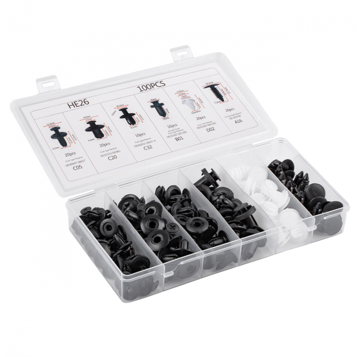 Set cleme - clipsuri reconditionare auto, 100 piese, diferite modele [4]