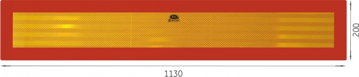 Set placute reflectorizante/sticker  pentru camioane "VEHICUL LUNG" 10x30 cm [3]