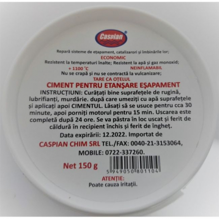 Pasta de lipit esapament rezistenta la temperaturi inalte,150g, temperatura +1100°C [1]