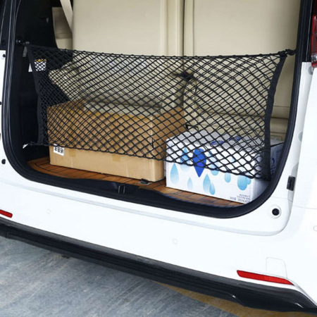 Plasa de bagaje elastica cu buzunar si suporti de montaj, dimensiune 100 x 40 cm [1]