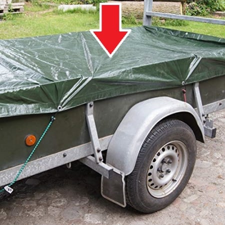 Asigurare Marfa - Prelata Impermeabila cu ochiuri metalice de prindere, dimensiune 6,0m x 8,0m, densitate 120g/m2, culoare verde