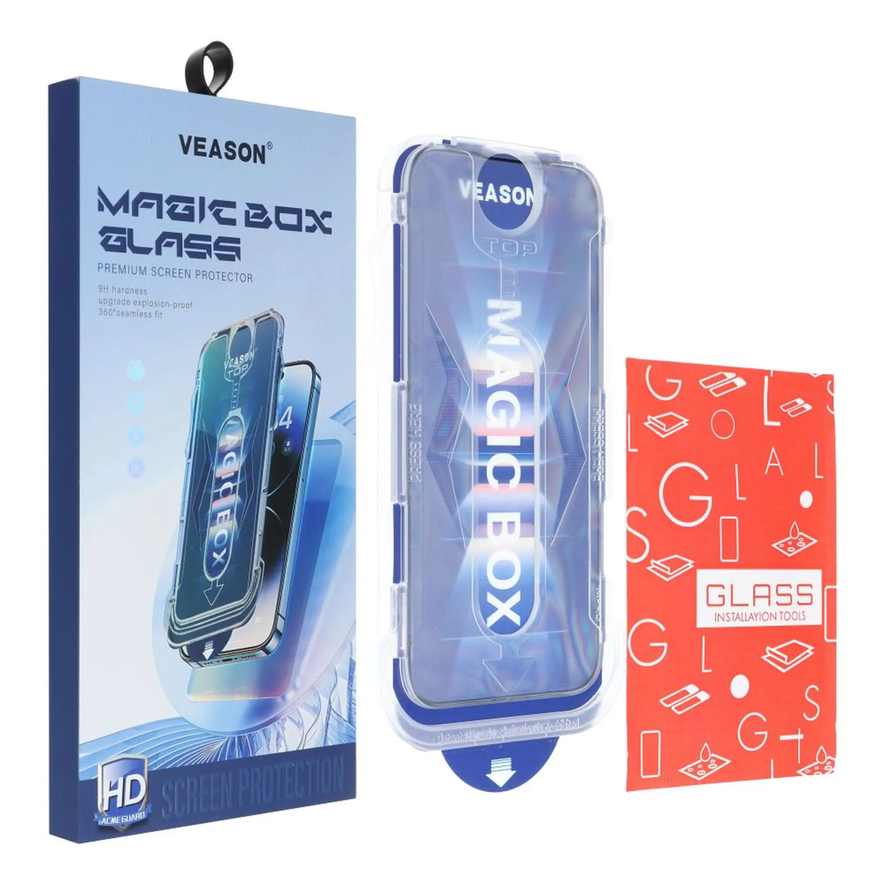 Folie Sticla 6D Pro Easy Install cu Aplicator Magic Box Pentru Iphone [1]
