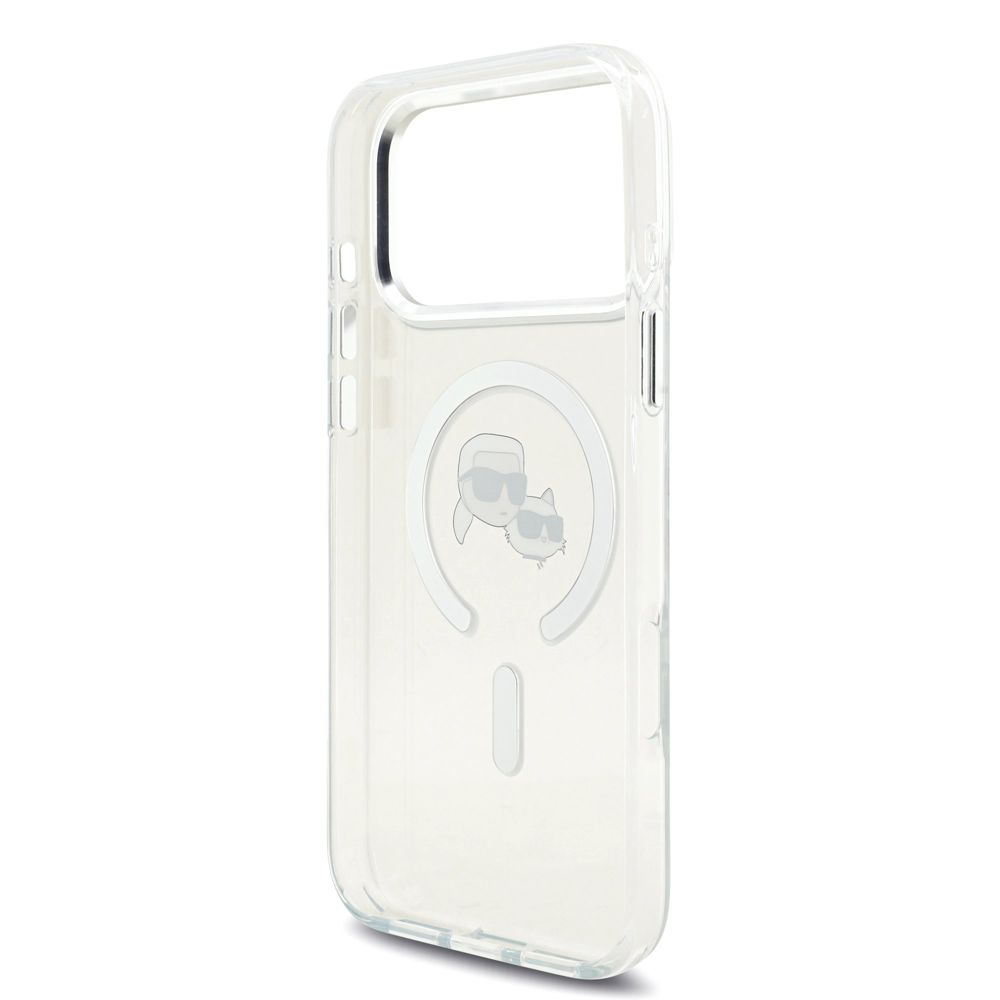 Husa Karl Lagerfeld IML K&CH Heads Metal Frame MagSafe pentru iPhone 17 Pro Max, Transparenta [5]